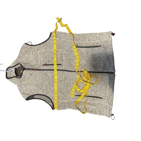 Orvis Mens Gray Heather Full Zip Fleece Sweater Vest Size Large - Picture 4 of 11